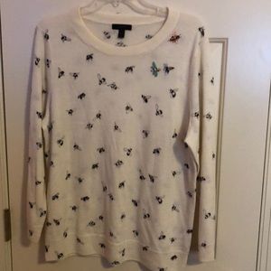 XL J. Crew Merino Wool Bee Sweater